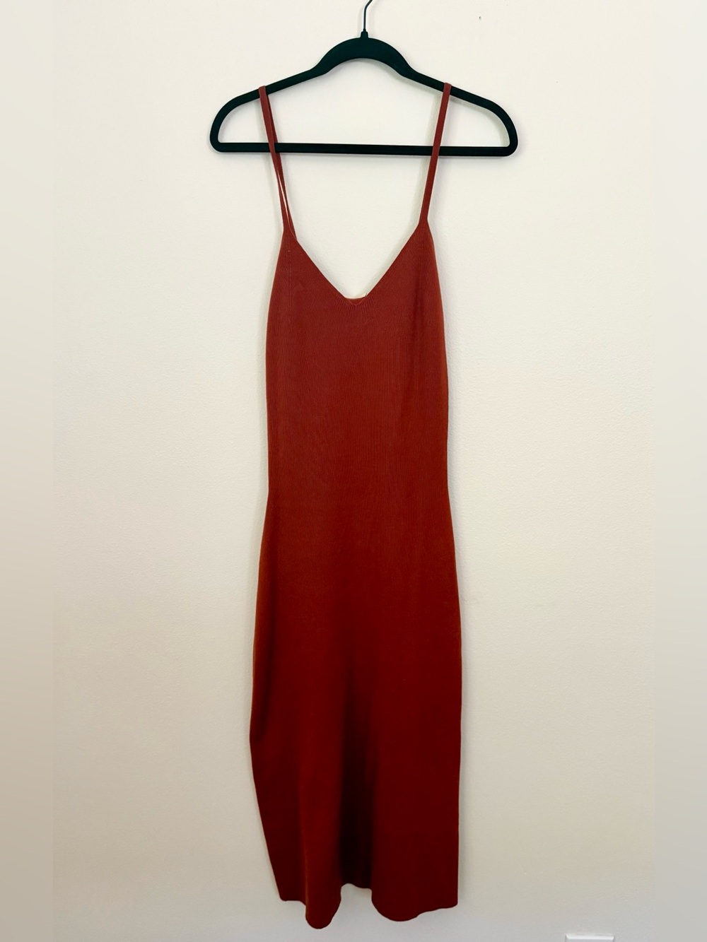 Sezane Lindsey Midi Dress, Rust